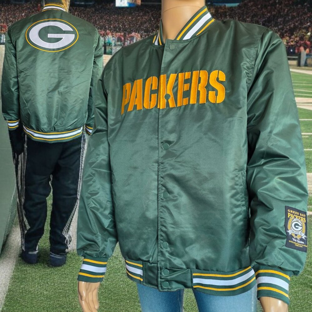 NWT NFL (LG) GREEN BAY PACKERS Snap Up Varsity Jacket